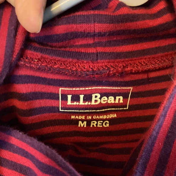 L.L. bean stripes long sleeve W M - Picture 3 of 3